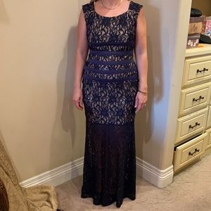 Navy evening gown